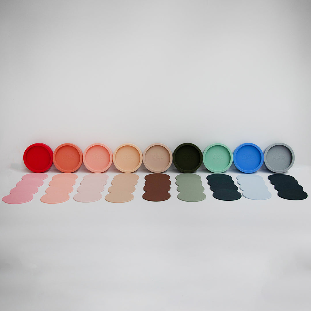 ciss | silicone coasters - porter green | style + sustainability