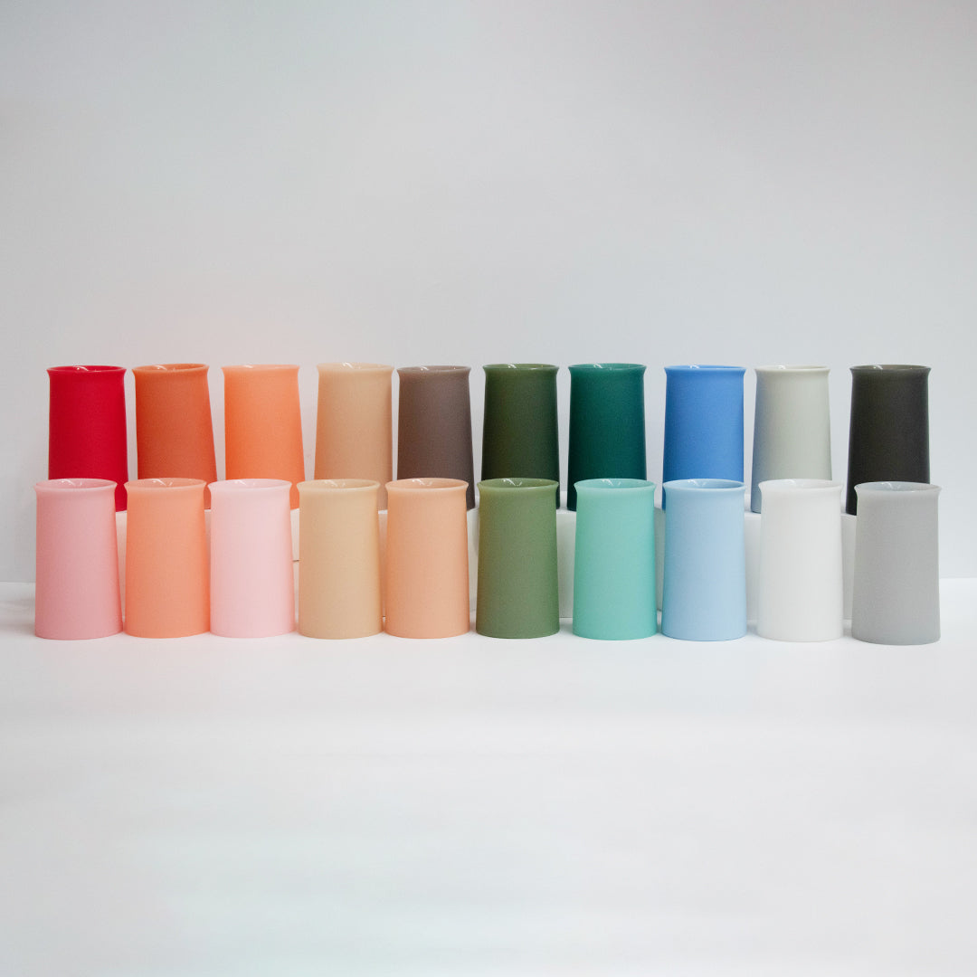 stegg | unbreakable silicone highball glasses - porter green | style + sustainability