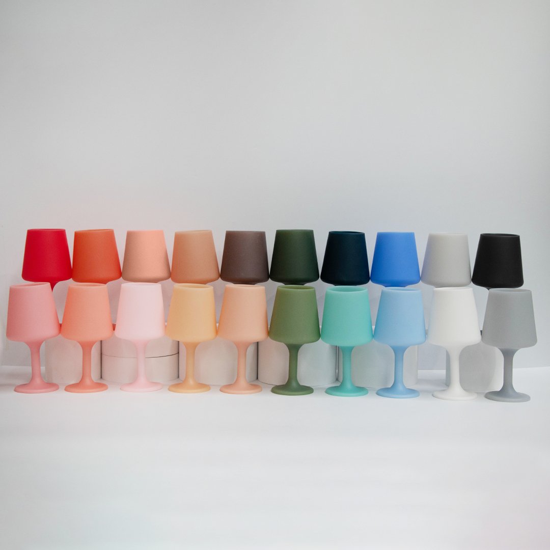 swepp | silicone unbreakable wine glasses - porter green | style + sustainability