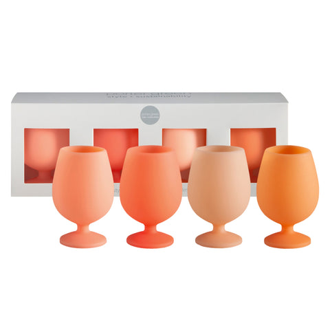 abricot | stemm | silicone unbreakable wine glasses - porter green | style + sustainability
