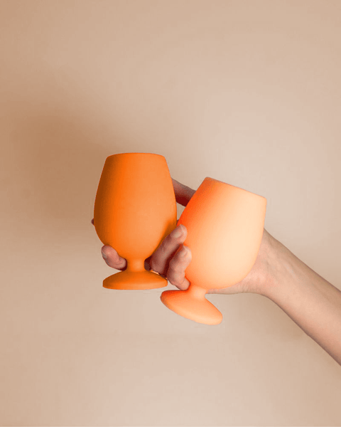 abricot | stemm | silicone unbreakable wine glasses - porter green | style + sustainability