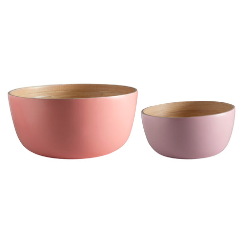 peach + petal | bebb | biodegradable bamboo bowls | porter green, bamboo bowls, serving bowls. wooden serving bowls, serving bowl set, salad serving bowl