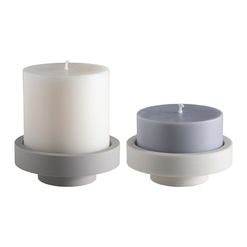 blanc + dove | escc lrg pillar candle | soy - blend unscented candles - porter green | style + sustainability