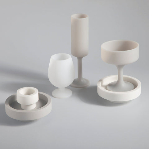 blanc + dove | mecc | silicone unbreakable cocktail glasses - porter green | style + sustainability