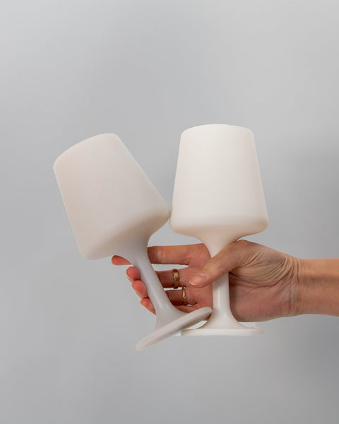blanc + dove | swepp | silicone unbreakable wine glasses - porter green | style + sustainability
