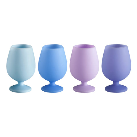 bleuet | stemm | silicone unbreakable wine glasses - porter green | style + sustainability