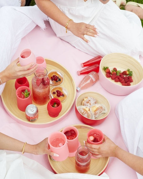 blush | sebss | biodegradable bamboo tray - porter green | style + sustainability
