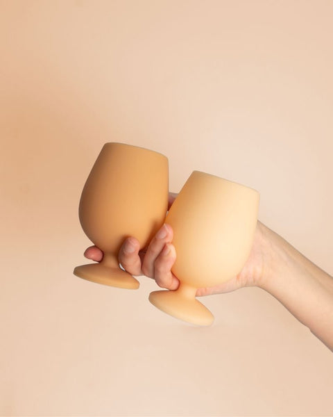 brun | stemm | silicone unbreakable wine glasses - porter green | style + sustainability