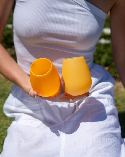 buttermilk + sunflower | fegg | silicone unbreakable glasses - porter green | style + sustainability