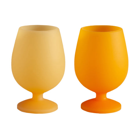 buttermilk + sunflower | stemm | silicone unbreakable wine glasses - porter green | style + sustainability