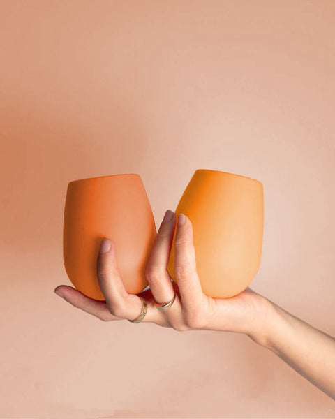 cantaloupe + tangelo | fegg | silicone unbreakable glasses - porter green | style + sustainability