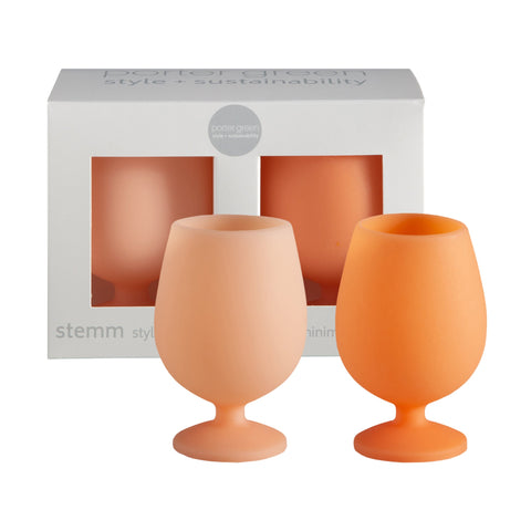 cantaloupe + tangelo | stemm | silicone unbreakable wine glasses - porter green | style + sustainability