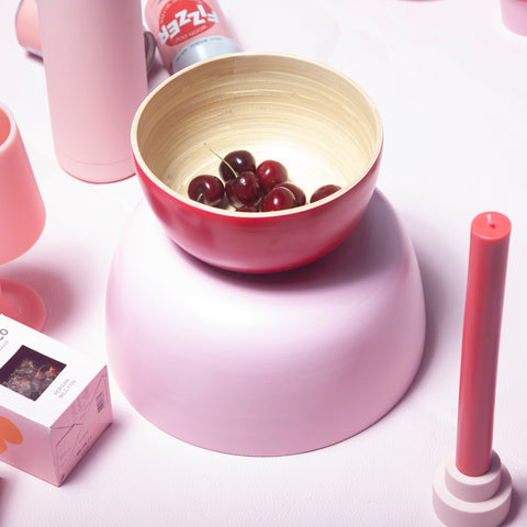 cherry + blush | bebb | biodegradable bamboo bowls - porter green | style + sustainability