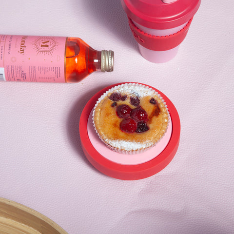 cherry + blush | ciss | unbreakable silicone coasters - porter green | style + sustainability