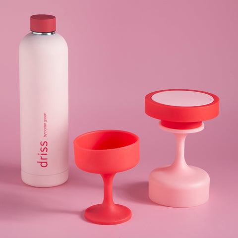 cherry + blush | ciss | unbreakable silicone coasters - porter green | style + sustainability