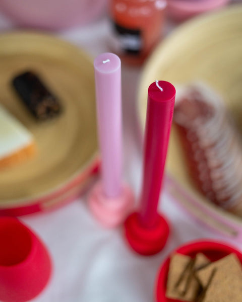 Cherry + Blush | escc dinner candle | soy - blend unscented candles - porter green | style + sustainability