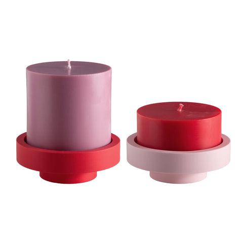 cherry + blush | escc lrg pillar candle | soy - blend unscented candles - porter green | style + sustainability
