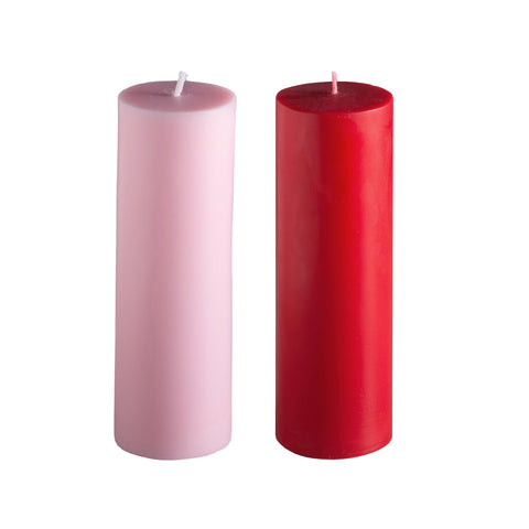 cherry + blush | escc med pillar candle | soy - blend unscented candles - porter green | style + sustainability