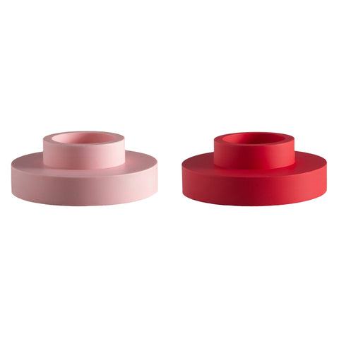 Cherry + Blush | Flipp Lrg | Silicone Unbreakable Candle Holder Set - porter green | style + sustainability