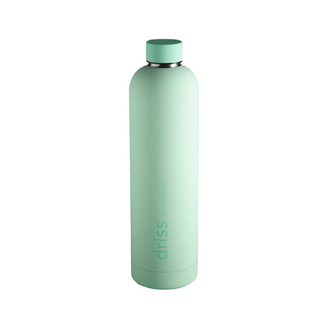 gerbera + leaf | driss | insulated stainless steel water bottle - porter green | style + sustainability