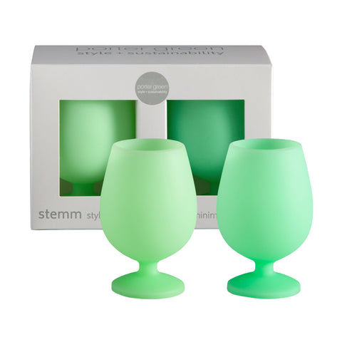 gerbera + leaf | stemm | silicone unbreakable wine glasses - porter green | style + sustainability