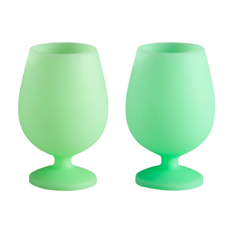 gerbera + leaf | stemm | silicone unbreakable wine glasses - porter green | style + sustainability