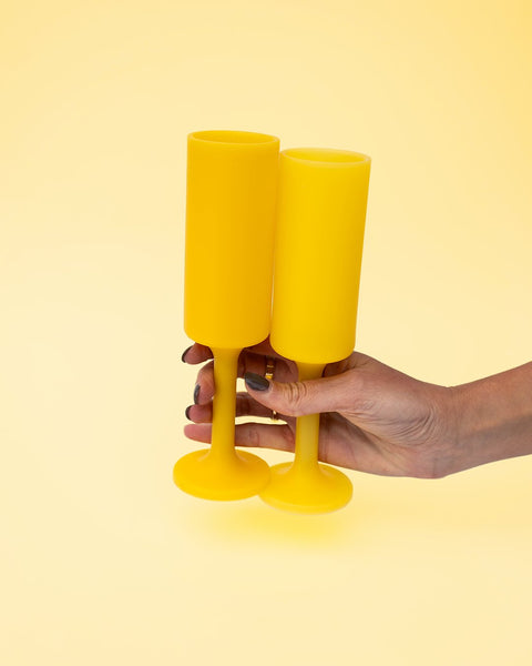 girasoli | seff | silicone unbreakable champagne flute - porter green | style + sustainability