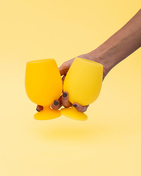 girasoli | stemm | silicone unbreakable wine glasses - porter green | style + sustainability