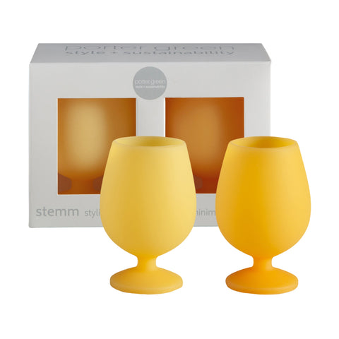 girasoli | stemm | silicone unbreakable wine glasses - porter green | style + sustainability