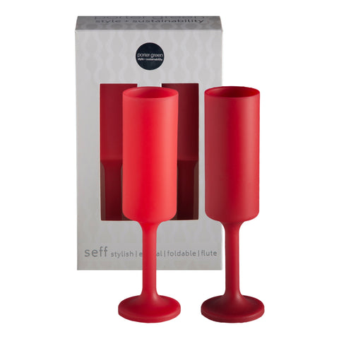 holiday cranberry | seff | silicone unbreakable champagne flute - porter green | style + sustainability