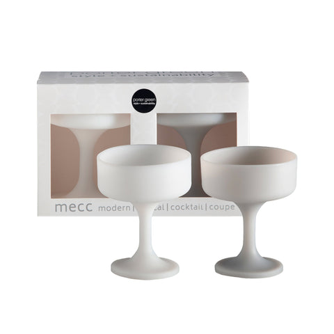 holiday frost | mecc | silicone unbreakable cocktail glasses - porter green | style + sustainability