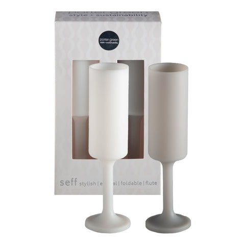 holiday frost | seff | silicone unbreakable champagne flute - porter green | style + sustainability