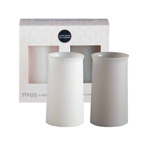 holiday frost | stegg | silicone unbreakable highball glasses - porter green | style + sustainability