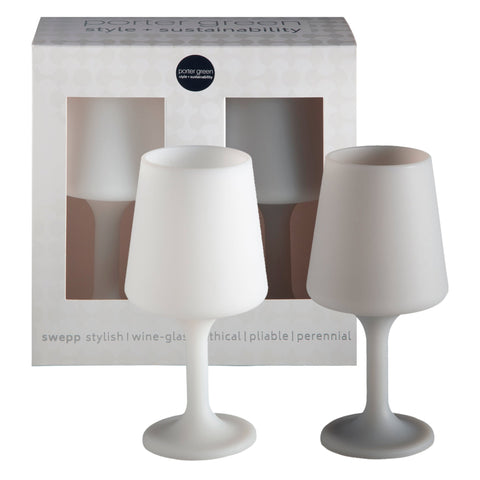 holiday frost | swepp | silicone unbreakable wine glasses - porter green | style + sustainability