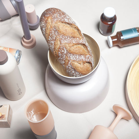 latte + donkey | bebb | biodegradable bamboo bowls - porter green | style + sustainability
