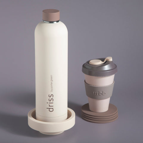 latte + donkey | ciss | unbreakable silicone coasters - porter green | style + sustainability