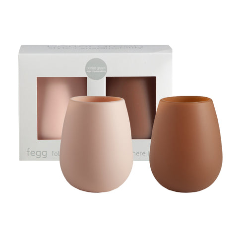 latte + donkey | fegg | silicone unbreakable glasses - porter green | style + sustainability