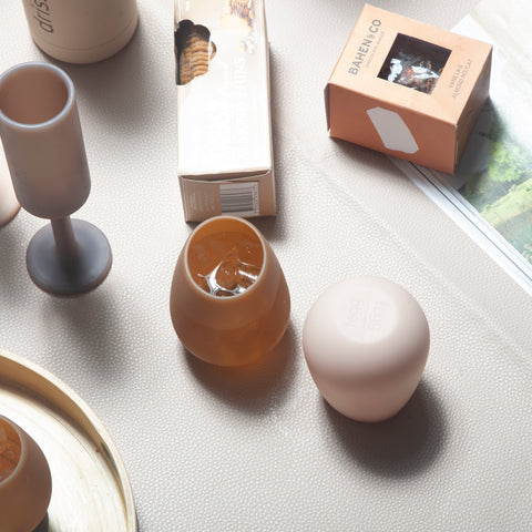 latte + donkey | fegg | silicone unbreakable glasses - porter green | style + sustainability
