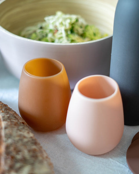 latte + donkey | fegg | silicone unbreakable glasses - porter green | style + sustainability