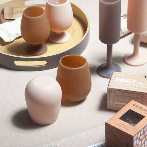 latte + donkey | fegg | silicone unbreakable glasses - porter green | style + sustainability