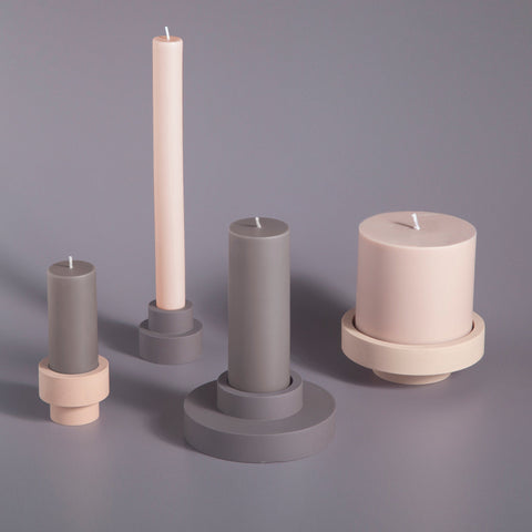 Latte + Donkey | Flipp Lrg | Silicone Unbreakable Candle Holder Set - porter green | style + sustainability