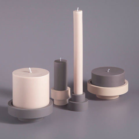 Latte + Donkey | Flipp Sml | Silicone Unbreakable Candle Holder Set - porter green | style + sustainability