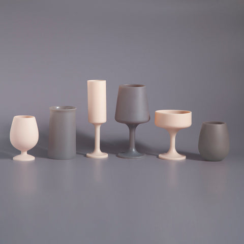 latte + donkey | seff | silicone unbreakable champagne flute - porter green | style + sustainability