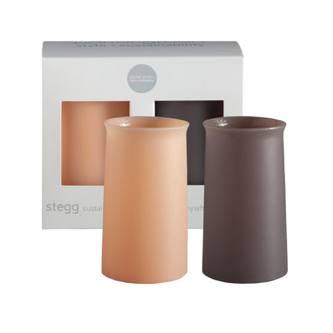 latte + donkey | stegg | silicone unbreakable highball glasses - porter green | style + sustainability