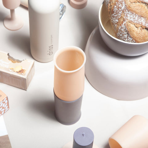 latte + donkey | stegg | silicone unbreakable highball glasses - porter green | style + sustainability