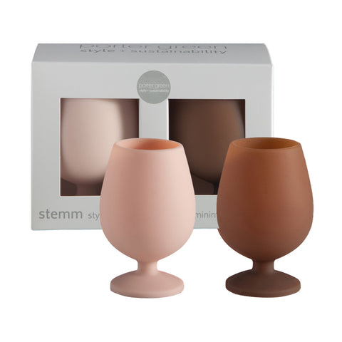 latte + donkey | stemm | silicone unbreakable wine glasses - porter green | style + sustainability