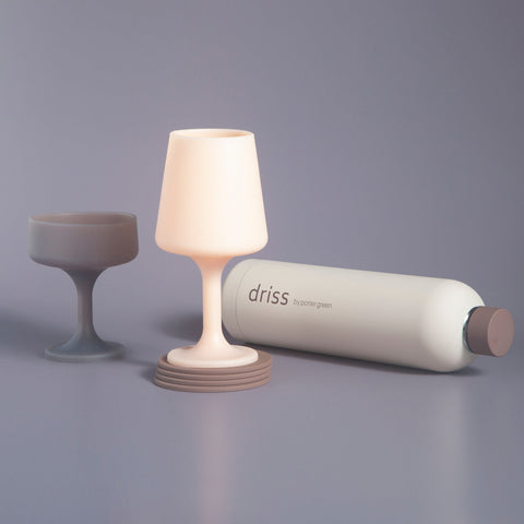 latte + donkey | swepp | silicone unbreakable wine glasses - porter green | style + sustainability