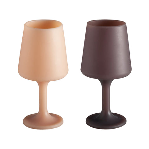 latte + donkey | swepp | silicone unbreakable wine glasses - porter green | style + sustainability