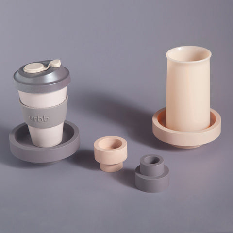 latte + donkey | urbb | biodegradable bamboo coffee cup - porter green | style + sustainability
