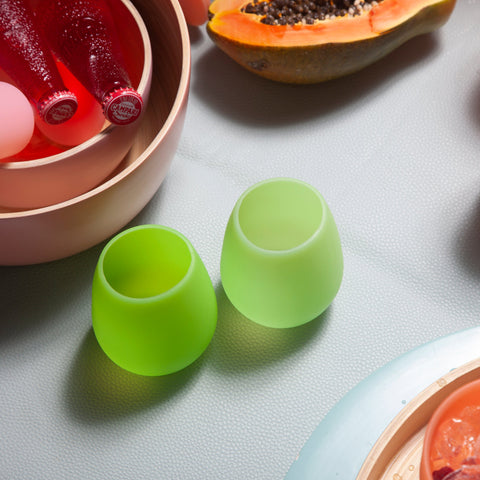lime | fegg | silicone unbreakable glasses - porter green | style + sustainability